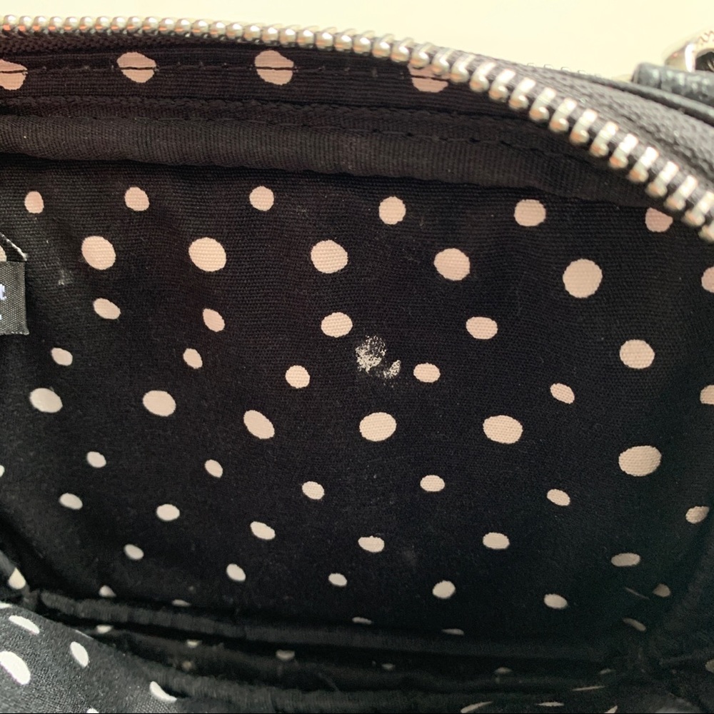 Brighton Zebra Print Leather Crossbody Bag Purse Black White Small - Picture 10 of 11